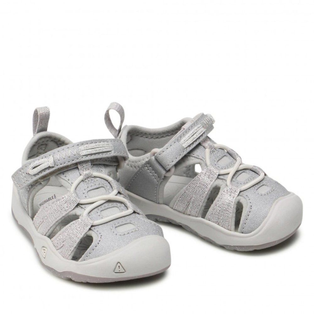 KEEN Baby Toddler Flat And Flexible Lightweighr Moxie Sandals Silver Size 5 NWT